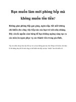 Bạn muốn làm mới phòng bếp mà không muốn tốn tiền? ppt