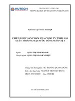 chiến lược kinh doanh của công ty tnhh sản xuất - thương mại nước uống suối việt