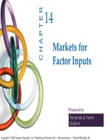 bài giảng kinh tế vi mô - chương xiv thị trường cho các yếu tố đầu vào
