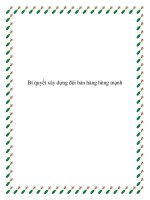 Bí quyết xây dựng đội bán hàng hùng mạnh doc