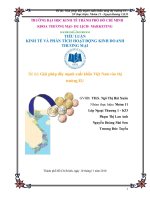 tiểu luận giải pháp đẩy mạnh xuất khẩu sang thị trường eu