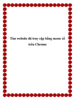 Tìm website đã truy cập bằng menu xổ trên Chrome pot