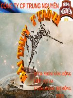 Báo cáo môn marketing- chiến lược marketing của cà phê trung nguyên