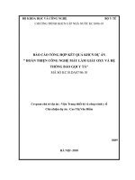 Hoàn thiện công nghệ sản xuất máy làm giàu ôxy di động và hệ thống báo gọi y tá