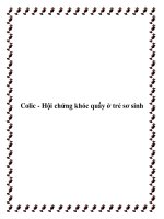 Colic - Hội chứng khóc quấy ở trẻ sơ sinh pot