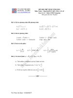 Đề thi thử môn hóa trung hạn pot