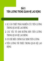 Bai 5 - TIỀN LƯƠNG TRONG QUAN HỆ LAO ĐỘNG pptx