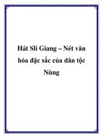 Hát Sli Giang – Nét văn hóa đặc sắc của dân tộc Nùng pptx