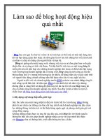Làm sao để blog hoạt động hiệu quả nhất ppt