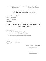đồ án :CÁC CƠ CHẾ CHUYỂN DỊCH VÀ BẢO MẬT TỪ IPv4 SANG IPv6