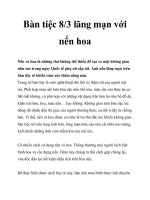 Bàn tiệc 8/3 lãng mạn với nến hoa pot