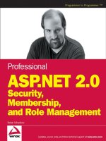 asp net 2.0 security membership and role management