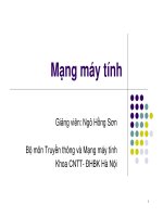 Mạng máy tính - Ngô Hồng Sơn docx