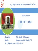 Giáo án - bài giảng:  Giới thiệu về bài giảng môn hệ điều hành Chương 4: Quản lý tiến trình phần mềm