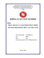 Thực trạng và giải pháp phát triển sở giao dịch hàng hóa tại Việt Nam