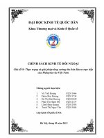 Thực trạng và giải pháp tăng cường thu hút đầu tư trực tiếp của malaysia vào việt nam