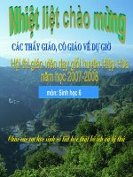 Giáo án bồi dưỡng sinh học 6 Tiết 51 Thực vật hạt kín và vai trò của thực vật hạt kín