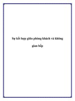 Sự kết hợp giữa phòng khách và không gian bếp pdf