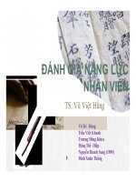 tiểu luận đánh giá năng lực nhân viên