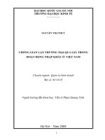 chống gian lận thương mại qua giá trong hoạt động nhập khẩu ở việt nam