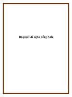 Bí quyết để nghe tiếng Anh pdf
