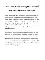 Nên kinh doanh nhà mặt tiền như thế nào trong thời buổi khó khăn? pdf