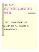 bài giảng tăng trưởng và phát triển kinh tế