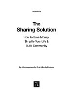 the sharing solution, how to save money simplify your life and build community (2009)