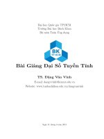 bài giảng đại số tuyến tính