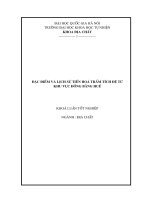 đặc điểm và lịch sử tiến hoá trầm tích đệ tứ khu vực đồng bằng huế