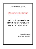 Đồ án thiết kế hệ thống điện cho truyền động cơ cấu nâng hạ cầu trục phân xưởng