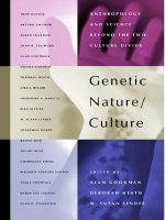 genetic natureculture anthropology and science beyond the two-culture divide -  alan goodman