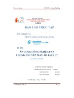 Áp dụng công nghệ lean trong chuyền may áo jacket   luận văn, đồ án, đề tài tốt nghiệp