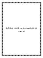 Thiết kế xây nhà ở kết hợp văn phòng trên diện tích 8.5x13.5m potx