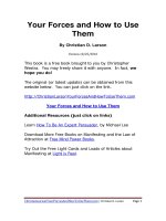 YOUR FORCES AND HOW TO USE THEM