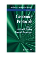 genomics protocols  -  michael p. starkey , ramnath elaswarapu