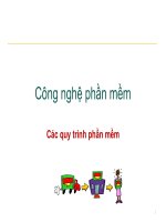 Công nghệ phần mềm Các quy trình phần mềm
