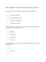 TRẮC NGHIỆM - KINH TẾ VĨ MÔ & VI MÔ - ĐỀ SỐ 3 doc