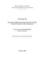 Phương trình sai phân ẩn phi tuyến với kỹ thuật tuyến tính hoá