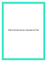 Thiết kế nội thất nhà ống 3 tầng diện tích 79m2 ppt