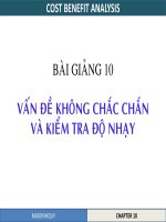 BÀI GIẢNG 10 VẤN ĐỀ KHÔNG CHẮC CHẮN VÀ KIỂM TRA ĐỘ NHẠY pot