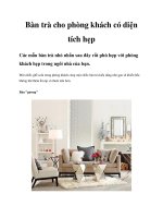 Bàn trà cho phòng khách có diện tích hẹp potx