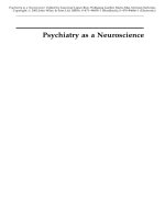 psychiatry as a neuroscience - mario maj