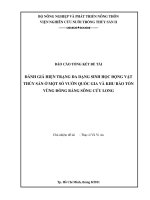 Đánh giá hiện trạng đa dạng sinh học động vật thuỷ sản ở một số vườn quốc gia và khu bảo tồn vùng đồng bằng sông cửu long