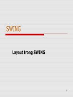 Giáo án - Bài giảng: TÀI LIỆU LẬP TRÌNH JAVA SWING