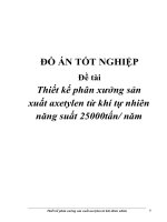Đề tài Thiết kế phân xưởng sản xuất axetylen từ khí tự nhiên năng suất 25000tấn/ năm pdf