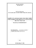 Nghiên cứu, đánh giá khả năng phát triển công nghiệp xanh trong xử lý ướt   ngành dệt may việt nam