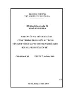 Nghiên cứu vai trò của ngành công thương trong việc xây dựng nền kinh tế độc lập, tự chủ trong điều kiện hội nhập kinh tế quốc tế