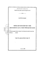 Những giải pháp nhằm phát triển kinh doanh du lịch lữ hành trên địa bàn Hà Nội