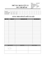 Tài liệu ISO 9001: 2000: Thủ tục hoàn tất và duy trì hồ sơ